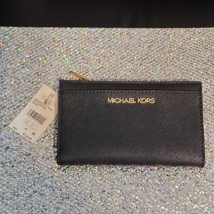 Michael Kors Card Holder Wallet W Zipper Pouch